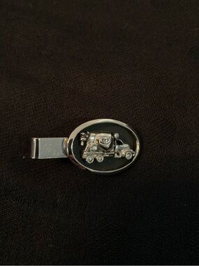 Men's Rex Silver Truck Tie Clip - Black Accent